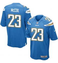 Men's Nike Los Angeles Chargers #23 Dexter McCoil Game Electric Blue Alternate NFL Jersey