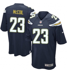 Men's Nike Los Angeles Chargers #23 Dexter McCoil Game Navy Blue Team Color NFL Jersey