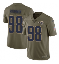 Men's Nike Los Angeles Rams #98 Connor Barwin Limited Olive 2017 Salute to Service NFL Jersey
