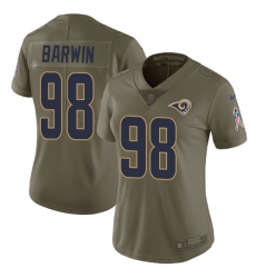 Women's Nike Los Angeles Rams #98 Connor Barwin Limited Olive 2017 Salute to Service NFL Jersey
