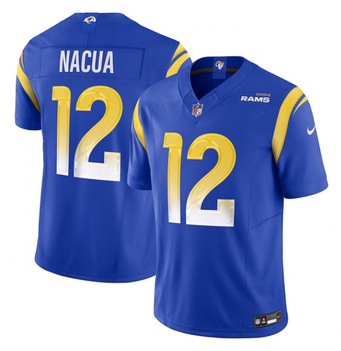 Women's Los Angeles Rams #12 Puka Nacua Blue 2024 F.U.S.E. Vapor Untouchable Stitched Jersey(Run Small)