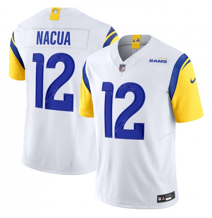 Women's Los Angeles Rams #12 Puka Nacua White 2024 F.U.S.E. Vapor Untouchable Stitched Jersey(Run Small)
