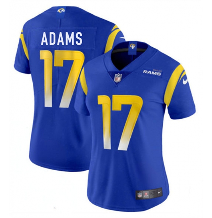 Women's Los Angeles Rams #17 Davante Adams Blue 2025 Vapor Untouchable Limited Football Stitched Jersey(Run Small)