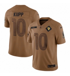 Men's Los Angeles Rams #10 Cooper Kupp Nike Brown 2023 Salute To Service Limited Jersey