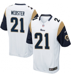 Men's Nike Los Angeles Rams #21 Kayvon Webster Game White NFL Jersey