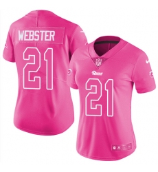Women's Nike Los Angeles Rams #21 Kayvon Webster Limited Pink Rush Fashion NFL Jersey