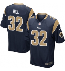 Men's Nike Los Angeles Rams #32 Troy Hill Game Navy Blue Team Color NFL Jersey