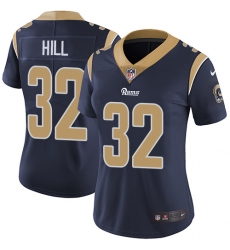 Women's Nike Los Angeles Rams #32 Troy Hill Navy Blue Team Color Vapor Untouchable Limited Player NFL Jersey