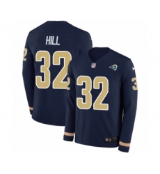 Youth Nike Los Angeles Rams #32 Troy Hill Limited Navy Blue Therma Long Sleeve NFL Jersey