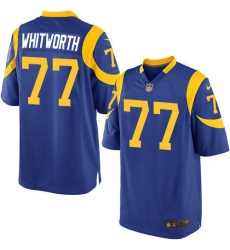 Men's Nike Los Angeles Rams #77 Andrew Whitworth Game Royal Blue Alternate NFL Jersey