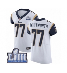 Men's Nike Los Angeles Rams #77 Andrew Whitworth White Vapor Untouchable Elite Player Super Bowl LIII Bound NFL Jersey