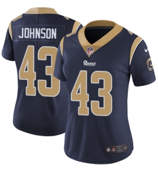 Women's Nike Los Angeles Rams #43 John Johnson Elite Navy Blue Team Color NFL Jersey