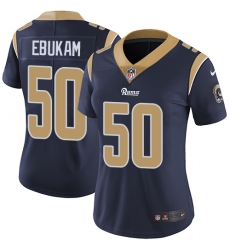 Women's Nike Los Angeles Rams #50 Samson Ebukam Elite Navy Blue Team Color NFL Jersey