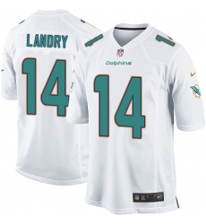 Men's Nike Miami Dolphins #14 Jarvis Landry Game White NFL Jersey