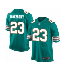 Men's Miami Dolphins #23 Cordrea Tankersley Game Aqua Green Alternate Football Jersey
