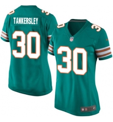 Women's Nike Miami Dolphins #30 Cordrea Tankersley Game Aqua Green Alternate NFL Jersey