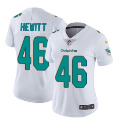 Women's Nike Miami Dolphins #46 Neville Hewitt Elite White NFL Jersey