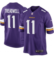 Men's Nike Minnesota Vikings #11 Laquon Treadwell Game Purple Team Color NFL Jersey