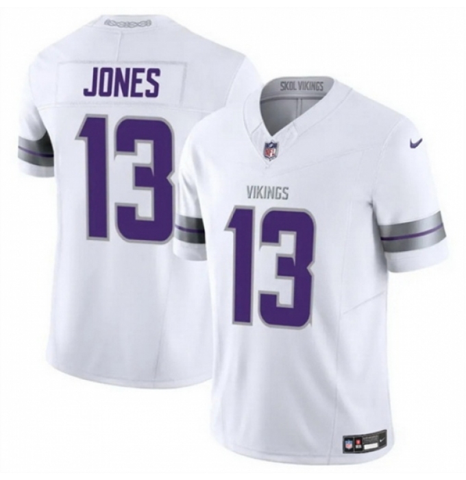 Men's Minnesota Vikings #13 Daniel Jones White 2024 F U S E Winter Warrior Limited Stitched Jersey