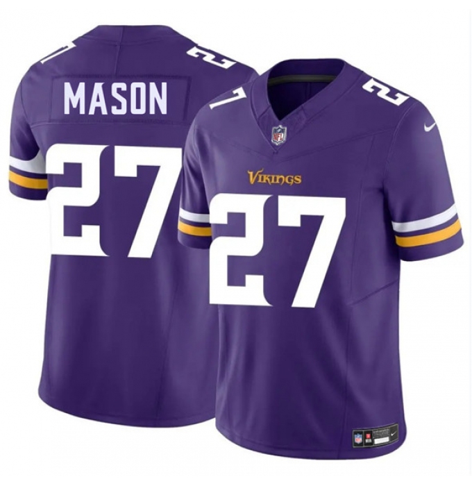 Men's Youth Minnesota Vikings #27 Jordan Mason Purple 2025 F.U.S.E. Vapor Untouchable Limited Football Stitched Jersey