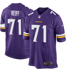 Men's Nike Minnesota Vikings #71 Riley Reiff Game Purple Team Color NFL Jersey