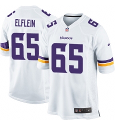 Men's Nike Minnesota Vikings #65 Pat Elflein Game White NFL Jersey