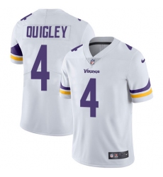 Men's Nike Minnesota Vikings #4 Ryan Quigley White Vapor Untouchable Limited Player NFL Jersey