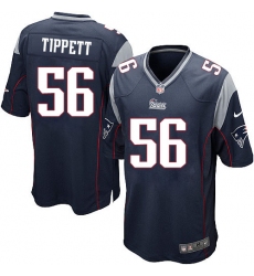 Men's Nike New England Patriots #56 Andre Tippett Game Navy Blue Team Color NFL Jersey