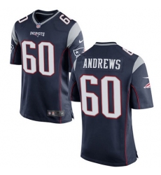 Men's Nike New England Patriots #60 David Andrews Game Navy Blue Team Color NFL Jersey
