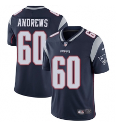Men's Nike New England Patriots #60 David Andrews Navy Blue Team Color Vapor Untouchable Limited Player NFL Jersey