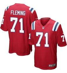 Men's Nike New England Patriots #71 Cameron Fleming Game Red Alternate NFL Jersey