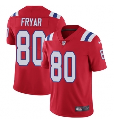 Men's Nike New England Patriots #80 Irving Fryar Red Alternate Vapor Untouchable Limited Player NFL Jersey