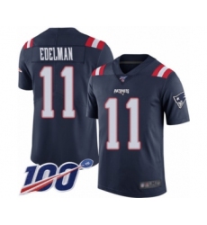 Men's New England Patriots #11 Julian Edelman Limited Navy Blue Rush Vapor Untouchable 100th Season Football Jersey Men's New England Patriots #11 Julian Edelman Limited Navy Blue Rush Vapor Untouchable 100th Season Football Jersey