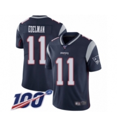 Men's New England Patriots #11 Julian Edelman Navy Blue Team Color Vapor Untouchable Limited Player 100th Season Football Jersey Men's New England Patriots #11 Julian Edelman Navy Blue Team Color Vapor Untouchable Limited Player 100th Season Football Jersey