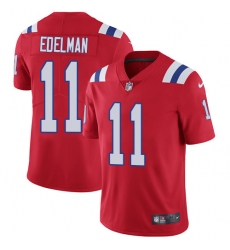 Youth Nike New England Patriots #11 Julian Edelman Red Alternate Vapor Untouchable Limited Player NFL Jersey