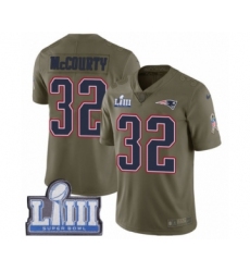 Youth Nike New England Patriots #32 Devin McCourty Limited Olive 2017 Salute to Service Super Bowl LIII Bound NFL Jersey
