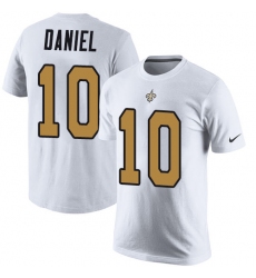 Nike New Orleans Saints #10 Chase Daniel White Rush Pride Name & Number T-Shirt