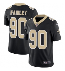 Youth Nike New Orleans Saints #90 Nick Fairley Black Team Color Vapor Untouchable Limited Player NFL Jersey