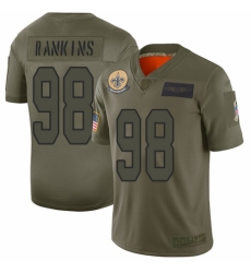 Women's New Orleans Saints #98 Sheldon Rankins Limited Camo 2019 Salute to Service Football Jersey