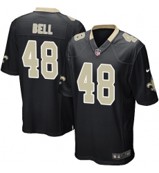 Men's Nike New Orleans Saints #48 Vonn Bell Game Black Team Color NFL Jersey
