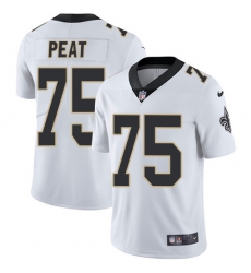 Youth Nike New Orleans Saints #75 Andrus Peat White Vapor Untouchable Limited Player NFL Jersey