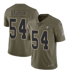 Youth Nike New Orleans Saints #54 Nate Stupar Limited Olive 2017 Salute to Service NFL Jersey