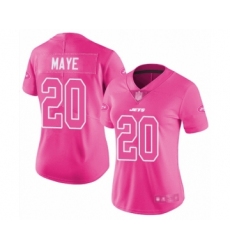 Women's New York Jets #20 Marcus Maye Limited Pink Rush Fashion Football Jersey