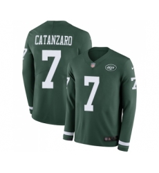 Youth New York Jets #7 Chandler Catanzaro Limited Green Therma Long Sleeve Football Jersey