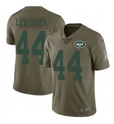 Men's Nike New York Jets #44 Corey Lemonier Limited Olive 2017 Salute to Service NFL Jersey