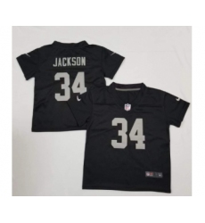 Toddler Las Vegas Raiders #34 Bo Jackson Limited Black Vapor Jersey