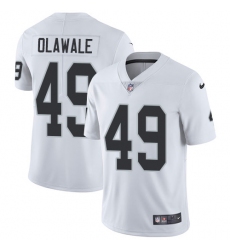 Men's Nike Oakland Raiders #49 Jamize Olawale White Vapor Untouchable Limited Player NFL Jersey