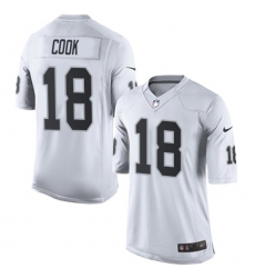 Men's Nike Oakland Raiders #18 Connor Cook White Vapor Untouchable Limited Player NFL Jersey