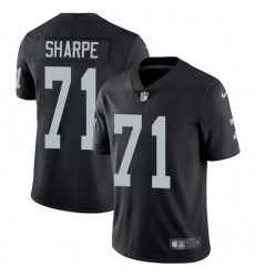 Men's Nike Oakland Raiders #71 David Sharpe Black Team Color Vapor Untouchable Limited Player NFL Jersey