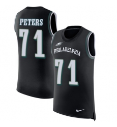 Men's Nike Philadelphia Eagles #71 Jason Peters Limited Black Rush Player Name & Number Tank Top NFL Jersey